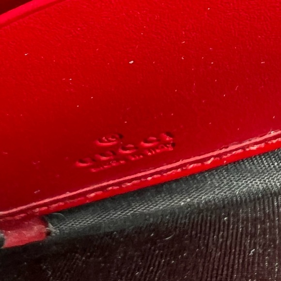 GUCCI WOC Red Long Wallet on Chain - Picture 12 of 15